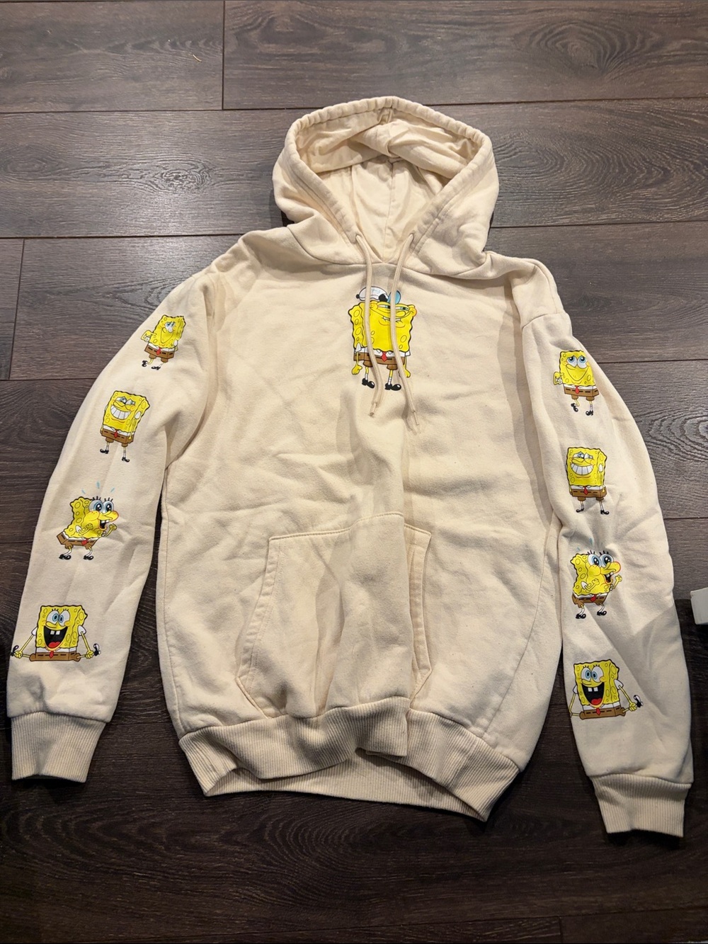 Nickelodeon Cream SpongeBob Graphic Hoodie Sweatshirt